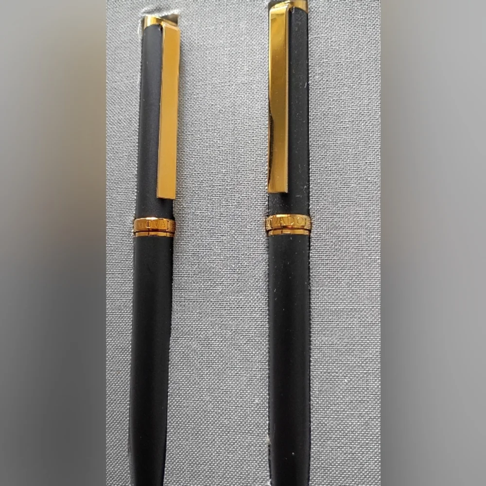 Movado Black and Gold Men's Pen Set... NEW